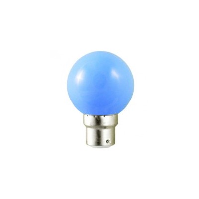 Ampoule incandescente sphérique 15W B22 230V Bleu 100lm baionnette