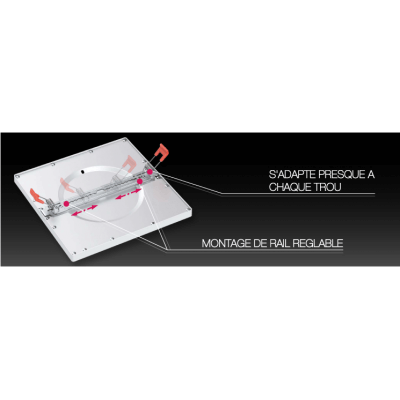 Panel EasyFix 18W 1570lm 2700K blanc chaud diamétre réglable 60-185mm