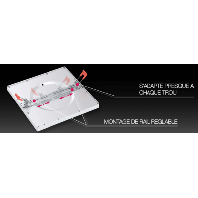 Encastré LED Panel EasyFix 6W 2700K blanc chaud 450 lumens diamètre de perçage 55 à 90mm