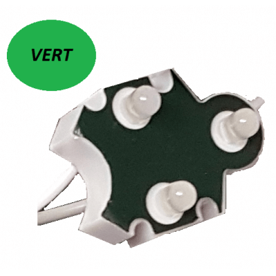 Chaine 100modules led 12v Trio-point vert Etanches IP65 Lettrage, logo