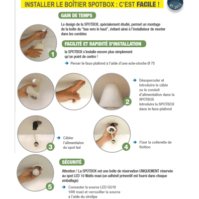 Reservation pour spot encastrable BLM RT2012 spotbox 694790