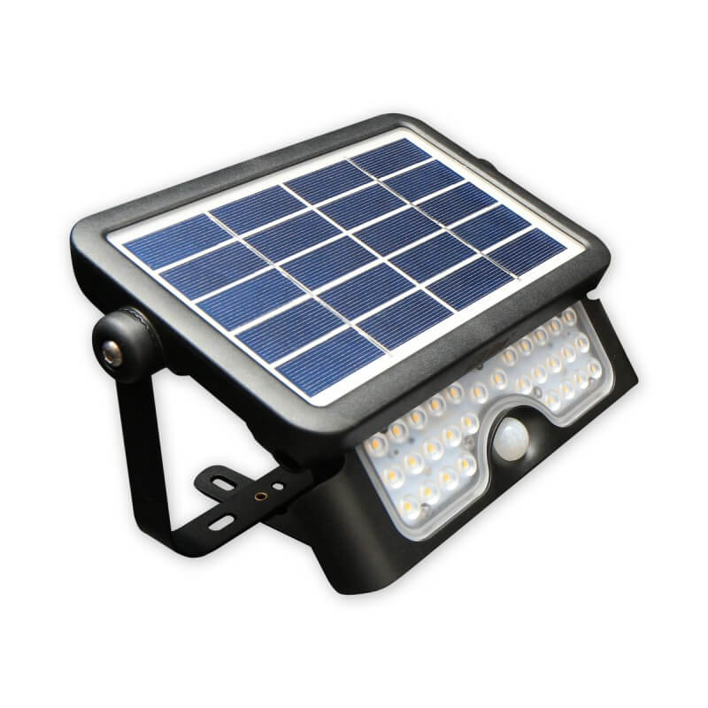 Projecteur Extérieur LED Solaire 5W 500lumens 4000K blanc brillant 840 avec détecteur intégré IR Projecteur Extérieur LED Solaire 5W 500lumens 4000K blanc brillant 840 avec détecteur intégré IR