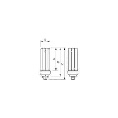 Philips MASTER PL-T  57W  Blanc brillant 840 GX24q 4300lm 4P