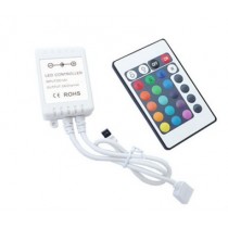 Contrôleur RGB IR 12V 2A avec télécommande à boutons 72w max