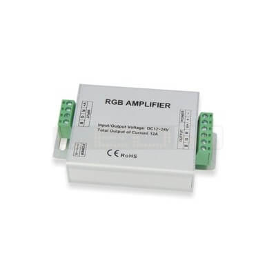 Amplificateur de signal LED RGB RF 12V~24V 12A IP20 144W max