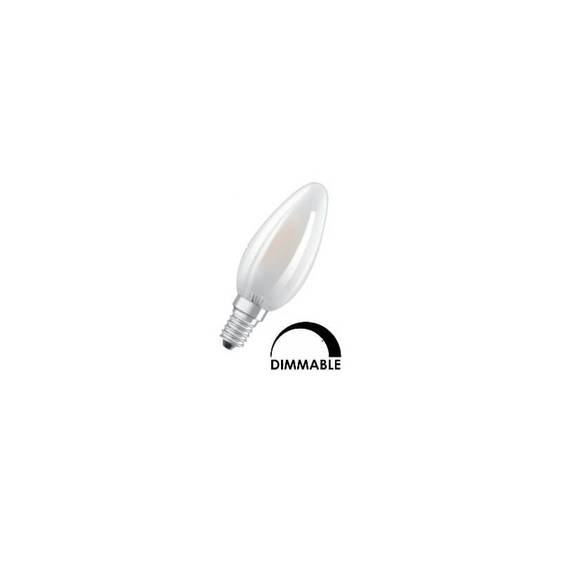Ampoule Osram flamme 2.5W substitut 25W 250 lumens blanc chaud 2700K dimmable E14 Ampoule Osram flamme 2.5W substitut 25W 250 lumens blanc chaud 2700K dimmable E14