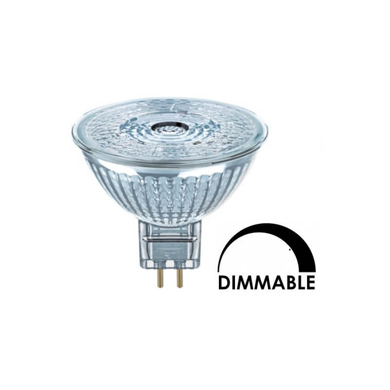 Ampoule LED OSRAM MR16 3W substitut 20W 230 lumens blanc froid 4000K dimmable GU5.3 Ampoule LED OSRAM MR16 3W substitut 20W 230 lumens blanc froid 4000K dimmable GU5.3