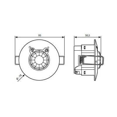 Détecteur de mouvement legrand autonome 048941 infra rouge IK04 360D