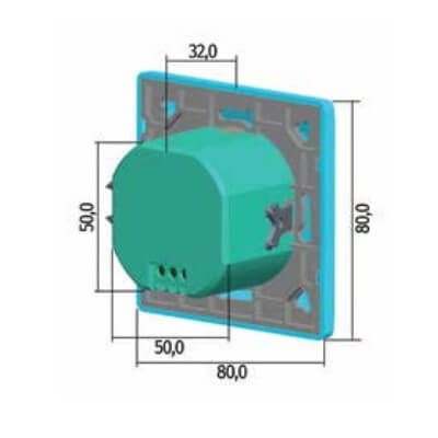 Interrupteur Détecteur de mouvement HF Square Sense à minuterie 180D IP20 Blanc