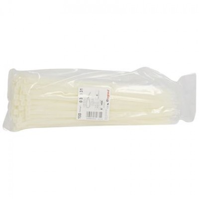 Sachet de 100 Colring legrand Blanc 7.6X360mm 031831 serre-cable