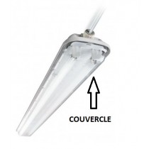 Philips Couvercle pour réglette 1,20m en polycarbonate étanche pour 2 tubes