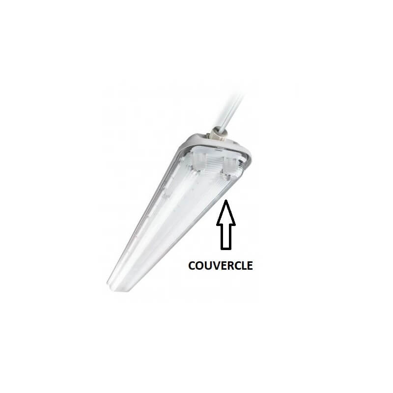 Philips Couvercle pour réglette 1,20m en polycarbonate étanche pour 2 tubes Philips Couvercle pour réglette 1,20m en polycarbonate étanche pour 2 tubes