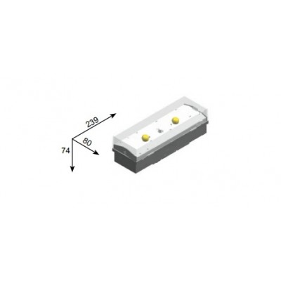 Bloc de secours BAES EATON luminox  2X6V 45 lm,étanche IP42, IK07