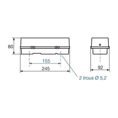 Bloc de secours LSC EATON PLANETE 1.6W etanche IP66 Ik10 LUM22119
