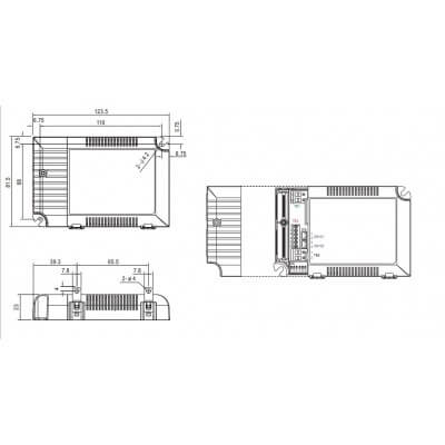 Alimentation LED Mean Well LCM-60 60W , 42-90V 1.4-0.5A IP20