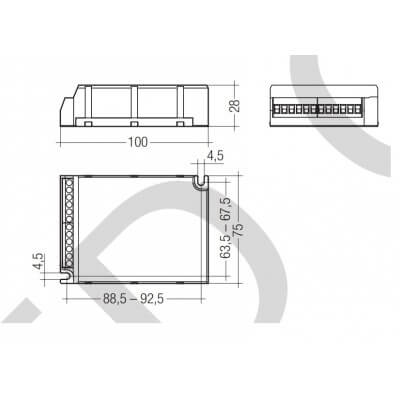 Ballast électronique TRIDONIC .ATCO 70W 0.35A 250V pour lampe iodure