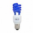 Lampe fluocompact spirale couleur bleue E27 15w 