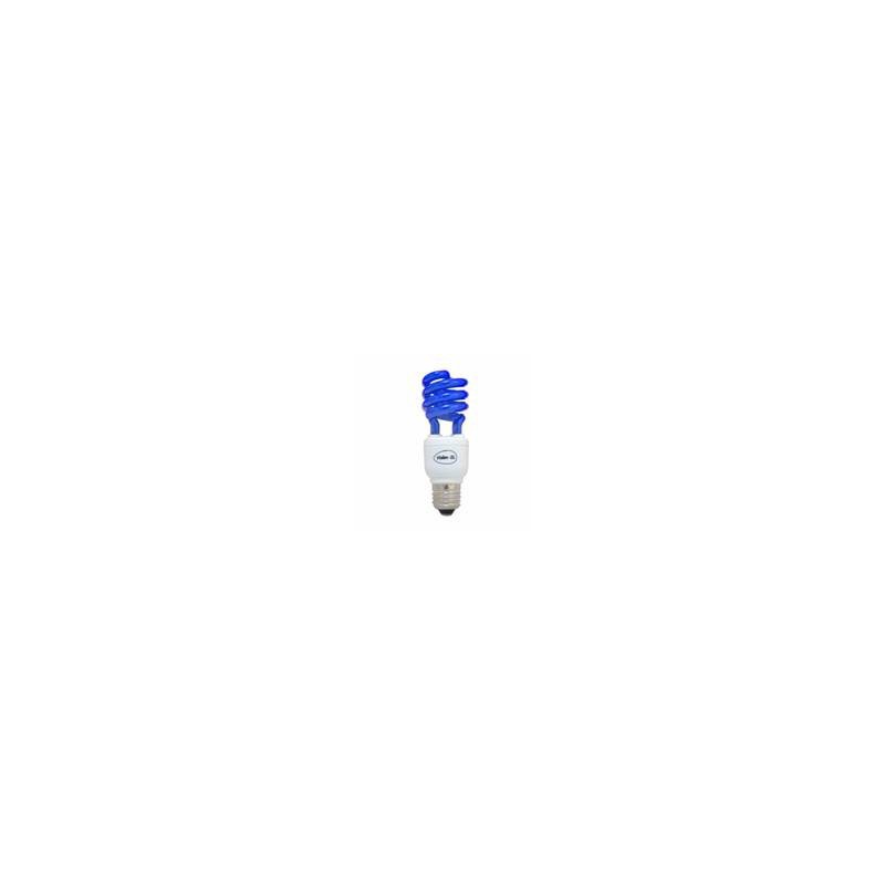 Lampe fluocompact spirale couleur bleue E27 15w Lampe fluocompact spirale couleur bleue E27 15w