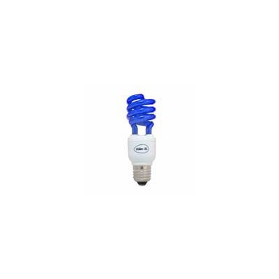 Lampe fluocompact spirale couleur bleue E27 15w 