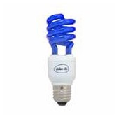 Lampe fluocompact spirale couleur bleue E27 15w