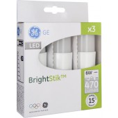 Pack de 3 Ampoules LED G.D lighting Bright Stick Tubulaire 6W 470 lumens Blanc neutre 3000K E27