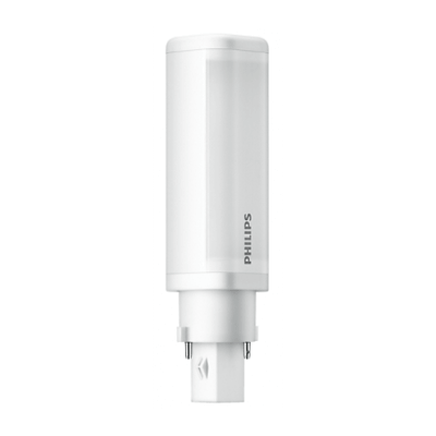 Ampoule LED Philips Tubulaire 4.5W substitut 10-13W 500 lumens Blanc froid 4000K G24D-1