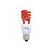 Lampe économique forme spirale E27 15 couleur rouge 