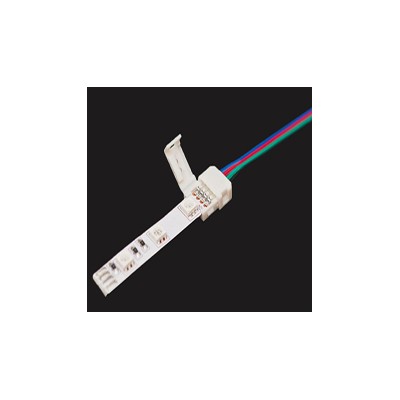 Connecteur simple câblé pour ruban LED 10mm RGB
