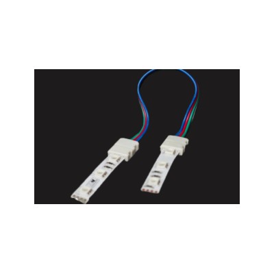 Connecteur double avec câble pour ruban LED rgb 10mm