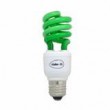 Lampe fluocompact spirale couleur verte E27 15w 