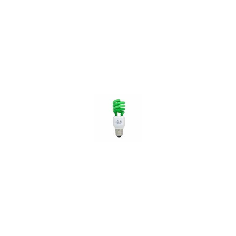 Lampe fluocompact spirale couleur verte E27 15w Lampe fluocompact spirale couleur verte E27 15w
