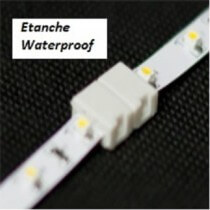 Click-8-WP Connecteur double Étanche pour ruban LED de 8 mm