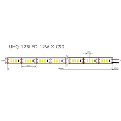 Ruban LED 24V 128Led/m 4000K Blanc 12w/m 5m