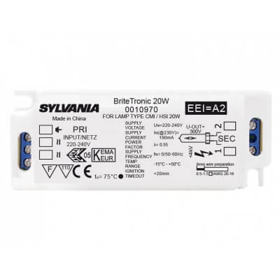 Ballast Electronique SYLVANIA BRITETRONIC 20W pour Iodure 0010970