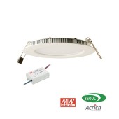 Panel LED Meanwell extra plat driver 10W 2700K Blanc chaud 950 lumens diamètre de perçage 135mm