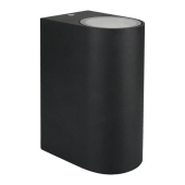 Applique murale TORRE cylindrique Spectrum  2*GU10 noir IP54 étanche