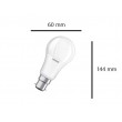Lampe OSRAM LED STAR  B22d 13W substitut 100W blanc chaud 827