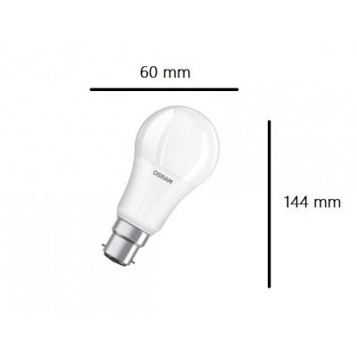 Lampe OSRAM LED STAR  B22d 13W substitut 100W blanc chaud 827