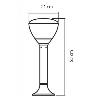 Borne exterieur ENDURA STYLE OSRAM LED Lantern 7W Blanc chaud IP44