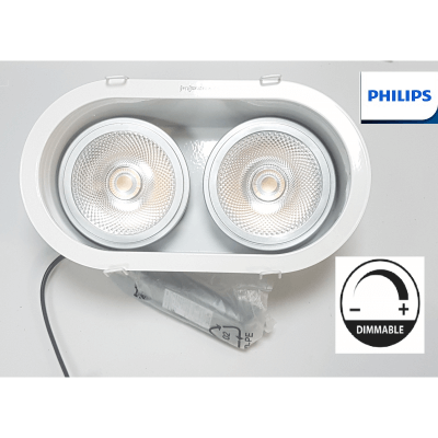 PHILIPS Encastrable LED AR111 2*15W 3000k Blanc  810 lm par lampe Dimmable diamètre de perçage 115mm