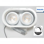 PHILIPS Encastrable LED AR111 2*15W 3000k Blanc neutre 1620lumens Dimmable diamètre de perçage 115mm