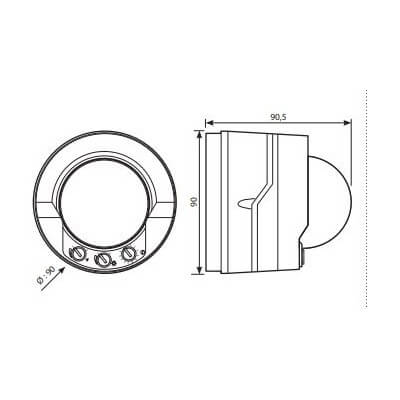 Schema détecteur de mouvement Legrand Plexo 69740