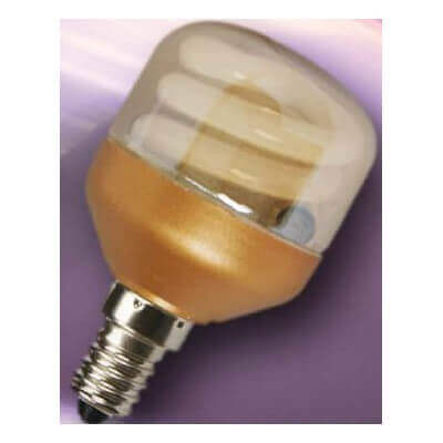 Lampe economique spherique dorée E14 7w/840