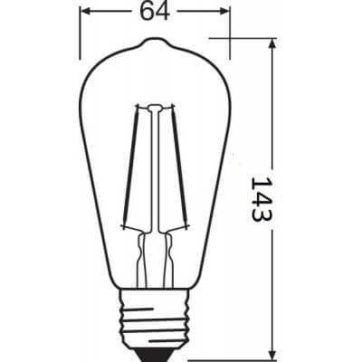 Osram Led Parathom Retrofit Ledison 40W E27 2700K