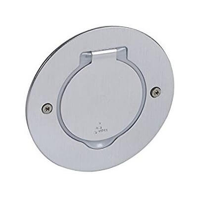 Prise de sol 2P+1T 16A en inox brossé Arnould Platinum