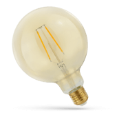 Lampe Led Globe Retro Shine Gold 2W substitut 25W blanc trés chaud  E27