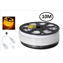 Bobine Neon Flexible Led Jaune 10M 80LED/M  IP44 étanche 24V