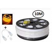 Bobine Neon Flexible Led Jaune 10M 80LED/M IP44 étanche 24V