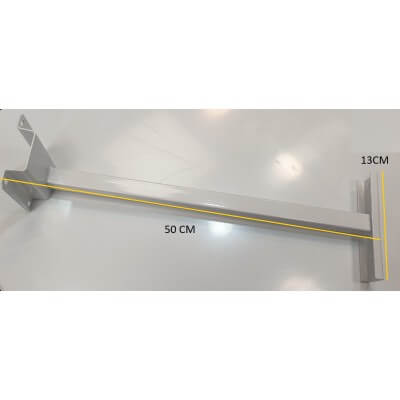 Bras pour projecteur en acier blanc