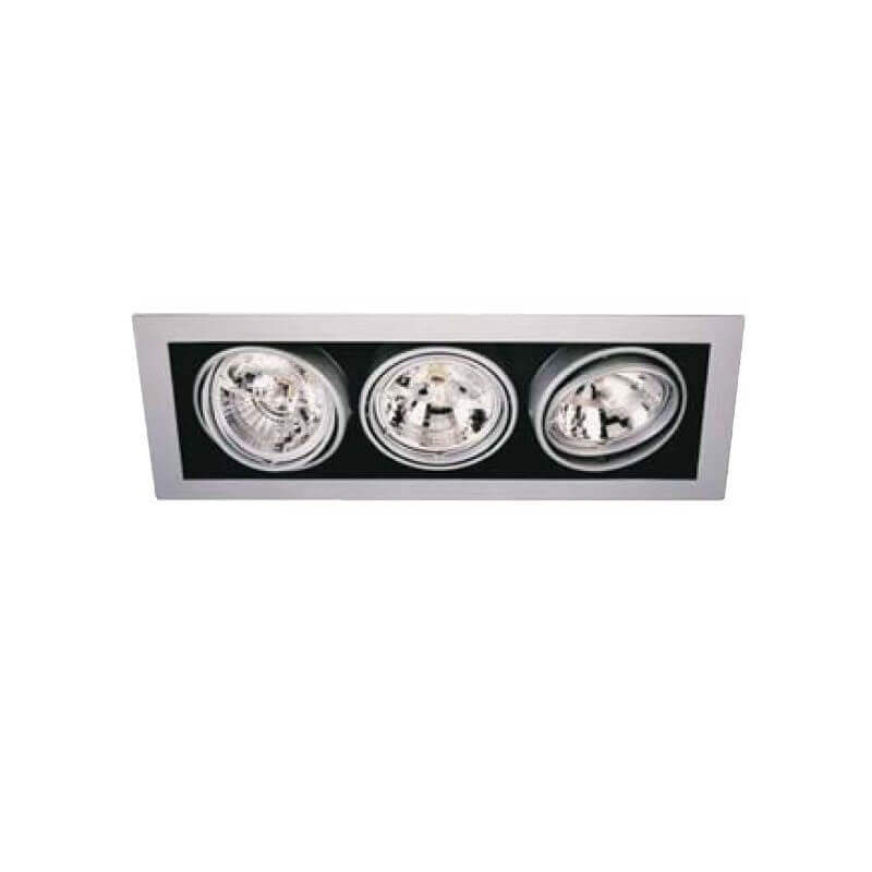 Spot encastrable Cardan pour 3 lampes AR111 12v 50w Spot encastrable Cardan pour 3 lampes AR111 12v 50w